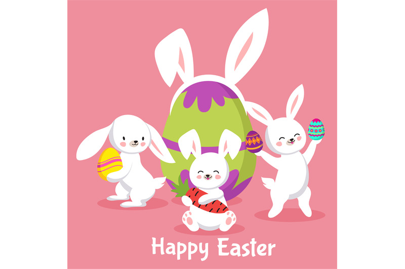 easter-vector-background-with-cute-cartoon-bunnies-and-eggs