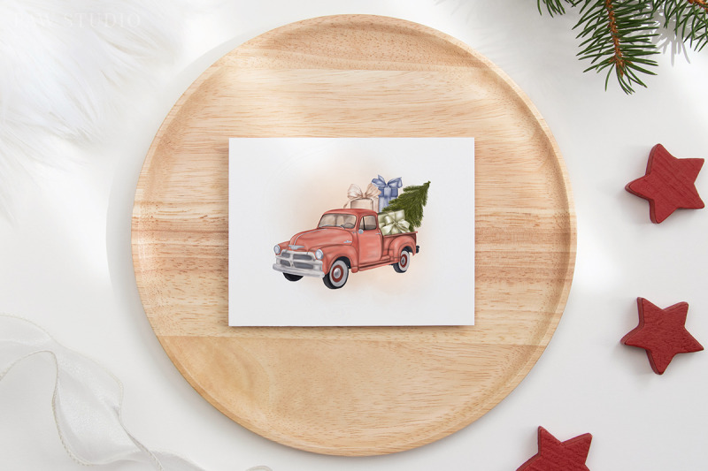 christmas-truck-gnome-tree-sweets-garland-star-winter-clipart