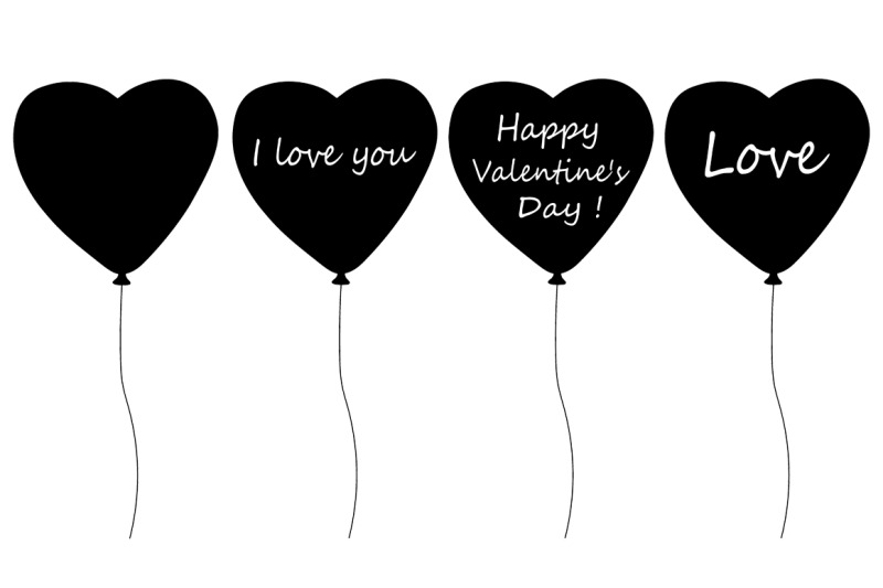 balloons-hearts-silhouettes-valentine-039-s-day-silhouettes