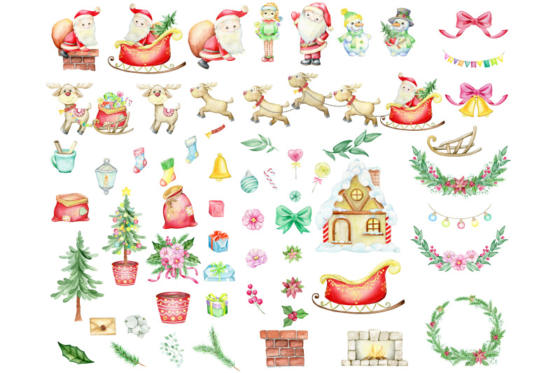 sweet-christmas-watercolor-clipart-cute-santa-watercolor-graphics-wi