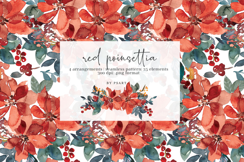 red-poinsettia-watercolor-christmas-clipart