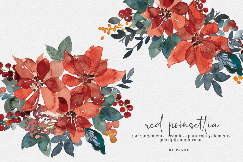 red-poinsettia-watercolor-christmas-clipart