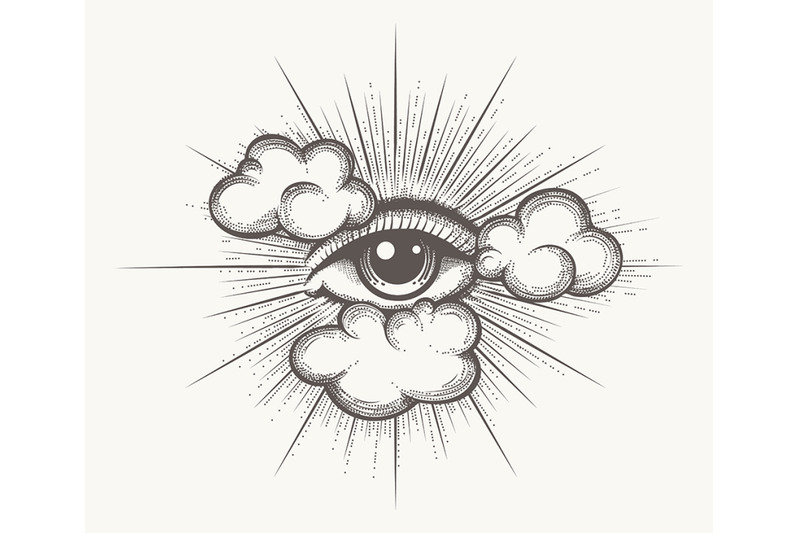 eye-of-god-providence-engraving-tattoo-vector-illustration