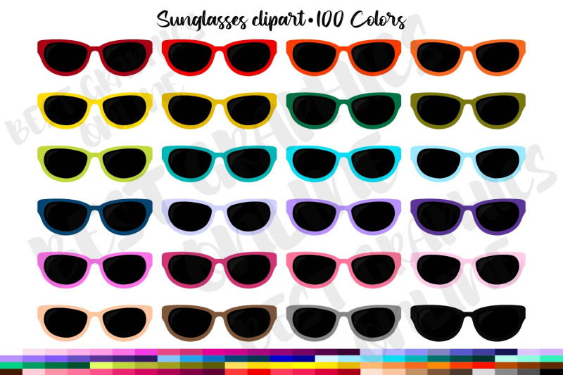 100-sunglasses-clipart-summer-glasses