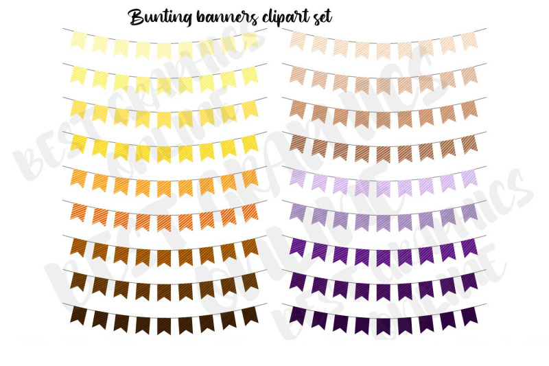 party-bunting-banners-clipart-set