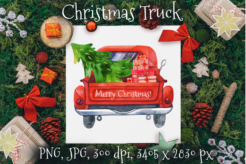 christmas-red-truck