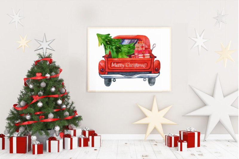 christmas-red-truck