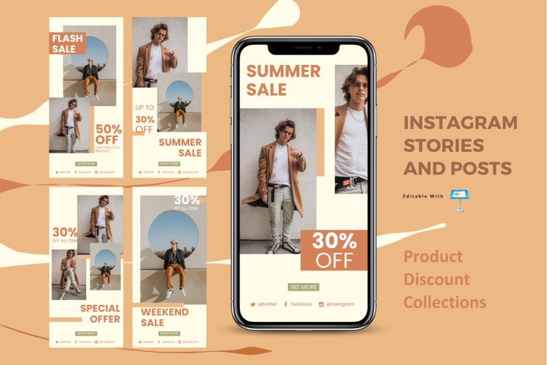 special-discount-instagram-stories-and-posts-keynote-template