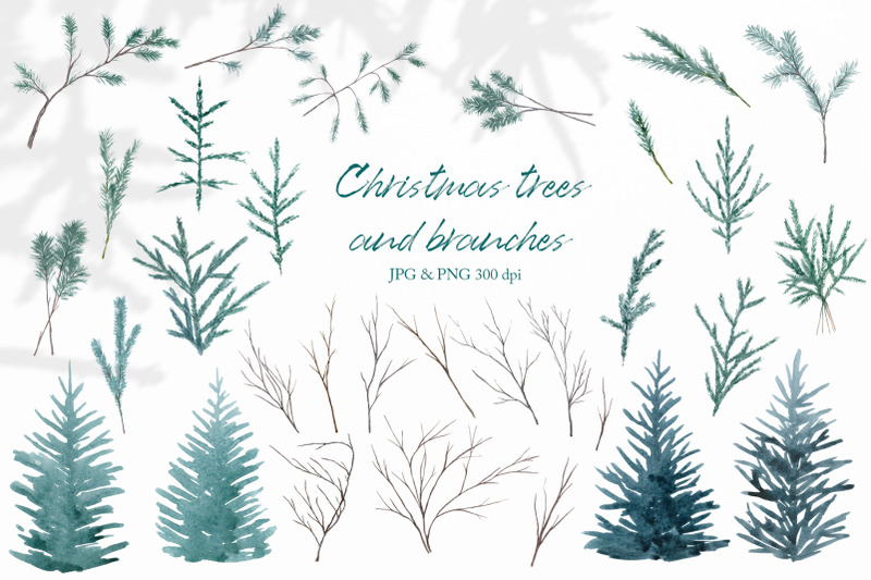 watercolor-christmas-clipart-scandinavian-christmas-tree