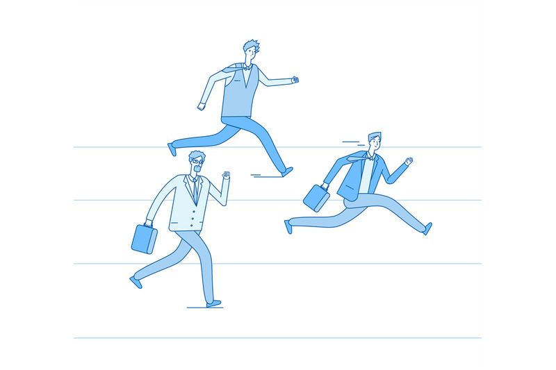 running-businessmen-jogging-people-run-track-race-winning-team-leade