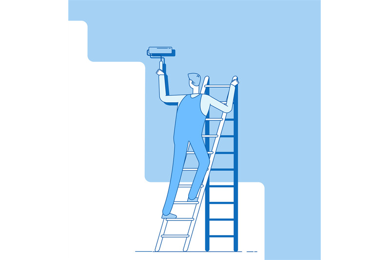 painter-painting-wall-worker-on-ladder-craftsman-paints-home-walls