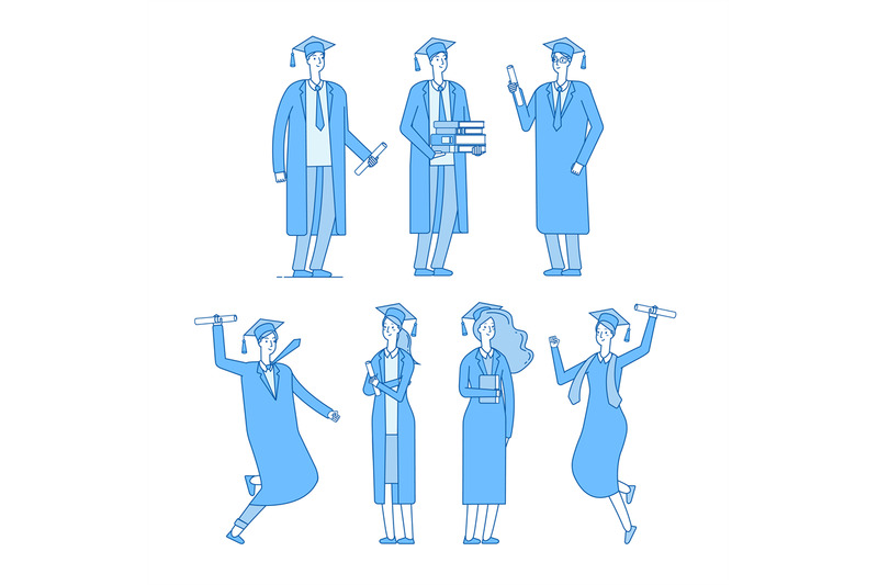 graduate-students-character-student-group-graduates-high-school-gradu