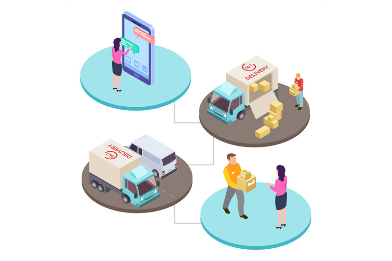 online-shopping-and-delivery-service-isometric-vector-concept