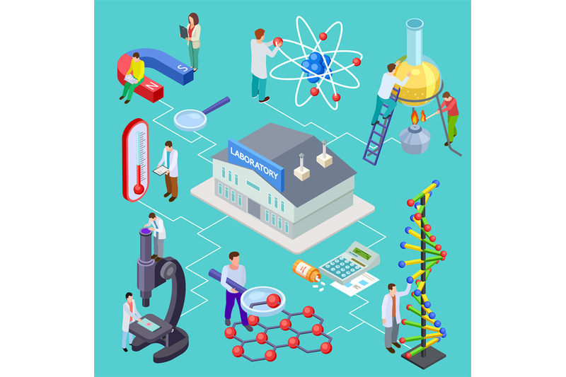 science-and-research-laboratory-isometric-vector-concept