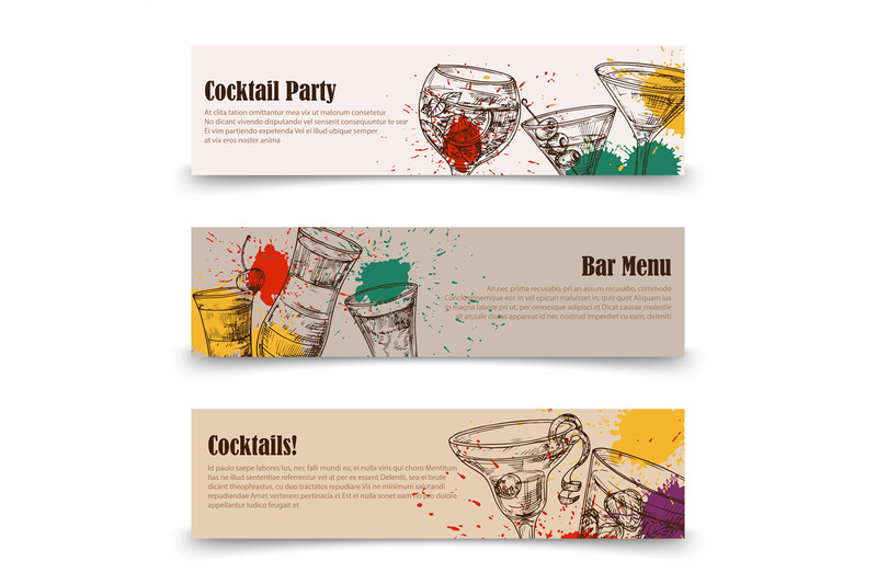 art-cocktail-party-banners-with-splashes-menu-banners-vector-templat