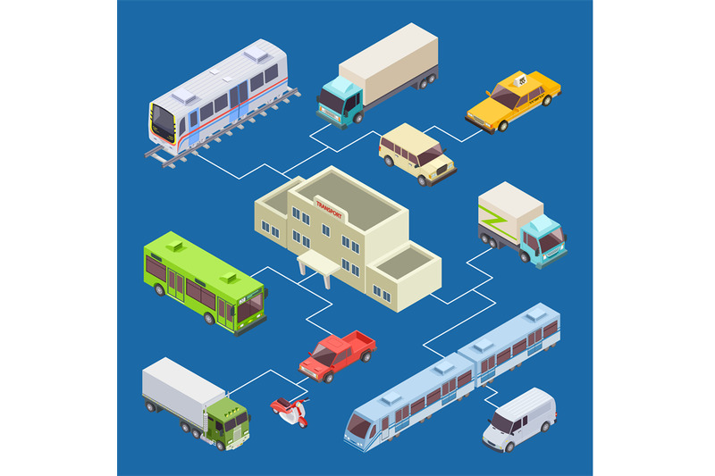 city-transport-of-set-vector-3d-isometric-concept