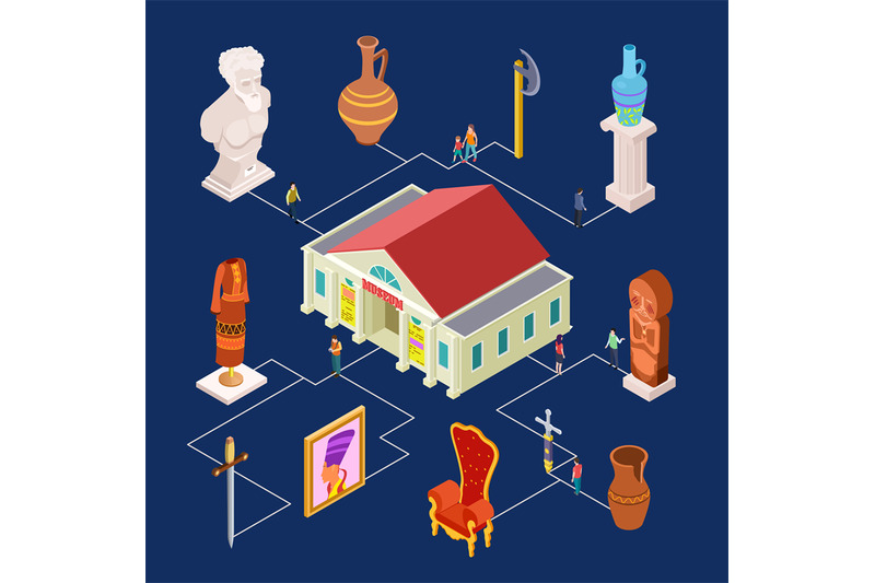 vector-museum-art-exhibition-isometric-elements-concept