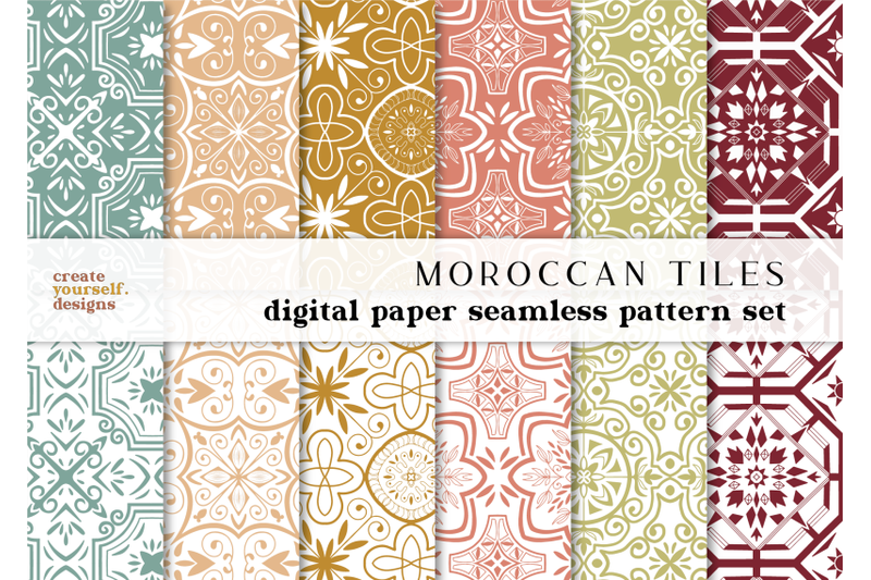 moroccan-digital-paper-hand-drawn-seamless-pattern-scrapbook-paper