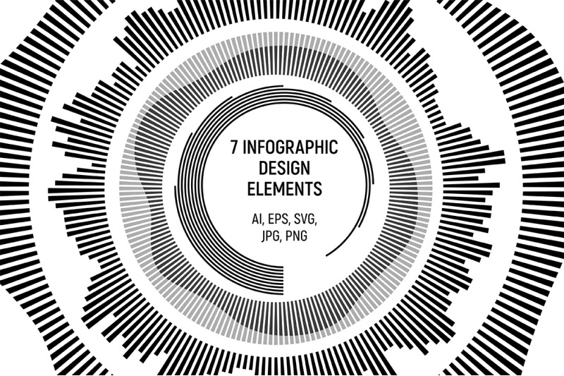 round-infographic-design-elements