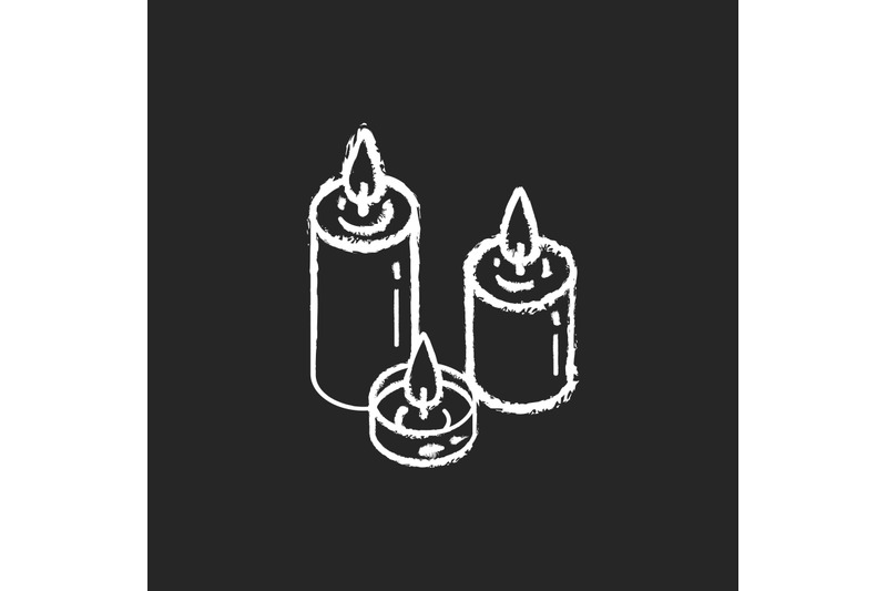 candlelight-chalk-white-icon-on-black-background