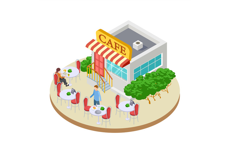 cute-summer-street-small-cafe-with-outside-tables-isometric-vector-ill