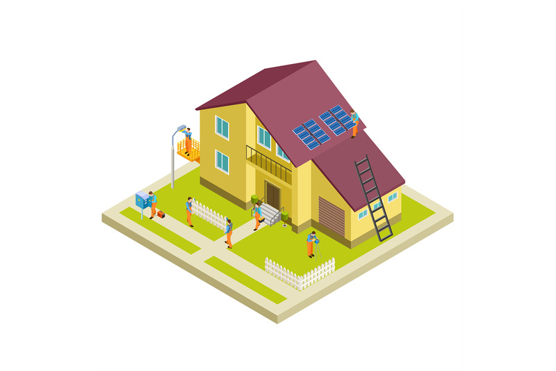 vector-construction-reconstruction-and-repair-rural-house-isometric-c