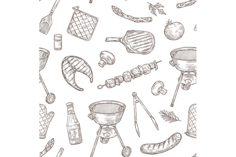 barbecue-seamless-pattern-sketch-barbeque-chicken-grill-vegetables-fr