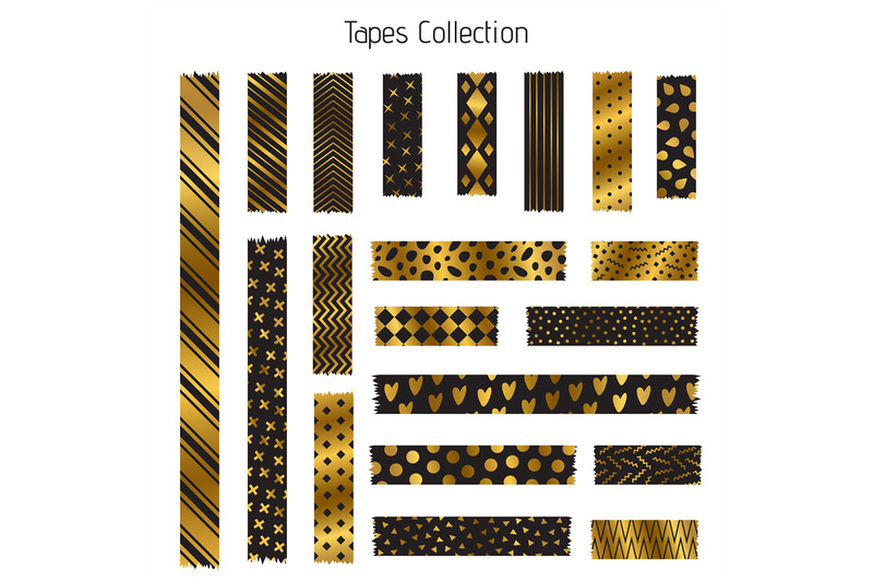 black-and-golden-tapes-vector-of-collection