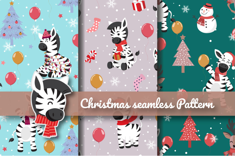 christmas-zebra-seamless-pattern