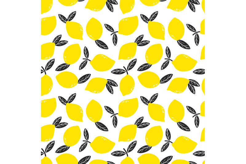 doodle-yellow-lemons-with-leaf-vector-seamless-pattern