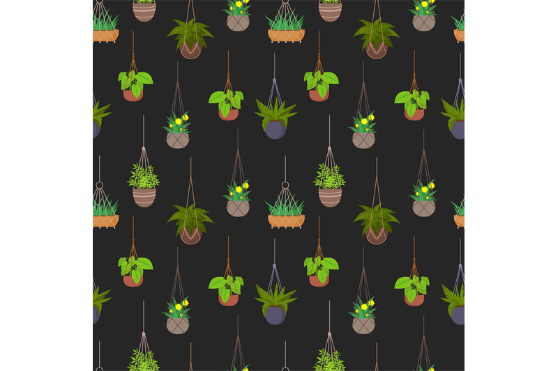 hanging-pots-with-plants-seamless-pattern-background