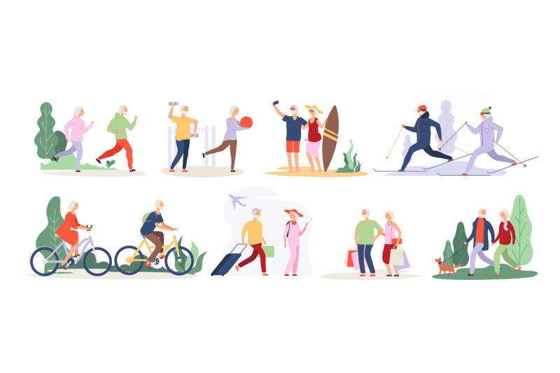 elderly-characters-grandfather-grandmother-couple-sport-tourist-tande