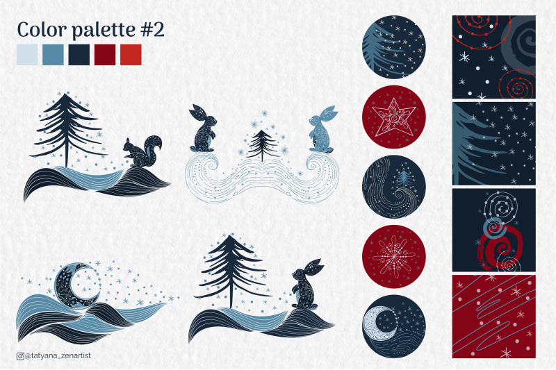 abstract-linear-winter-wonderland-clipart-collection