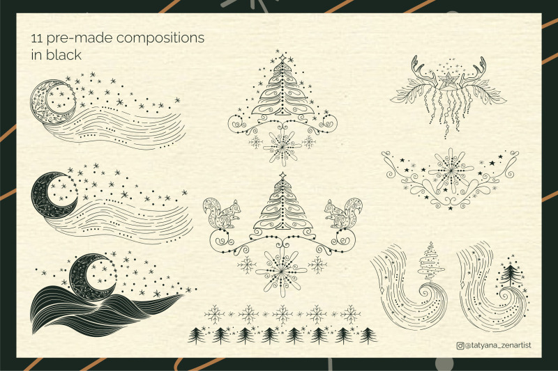 abstract-linear-winter-wonderland-clipart-collection