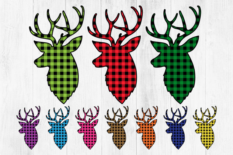 buffalo-plaid-deer-clipart-lumberjack-deer-clipart-reindeer