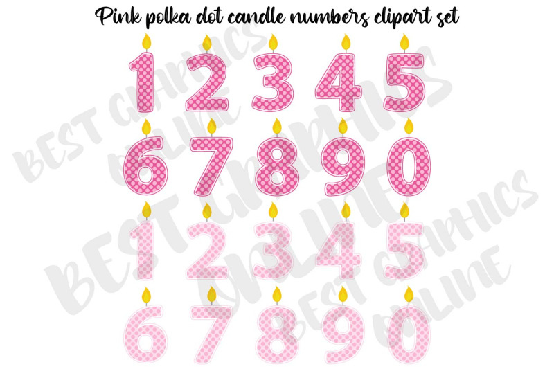 pink-polka-dot-number-candles-clipart