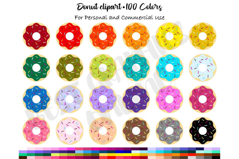 donut-clipart-planner-sticker-doughnuts