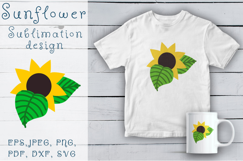 Download Sunflower sublimation design. Sunflower SVG. By Ok_design | TheHungryJPEG.com