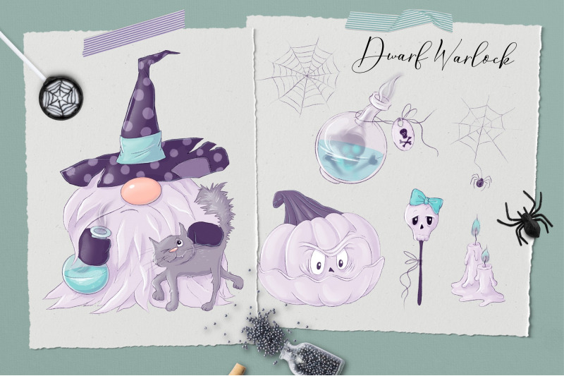 nordic-gnomes-halloween-haracters-and-clipart-elements