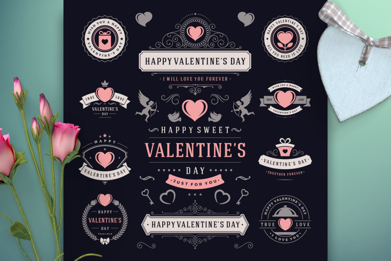 valentine-039-s-day-badges-amp-cards