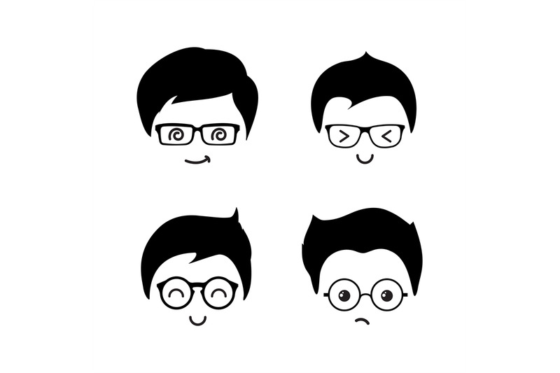 cute-geek-boys-vector-icons-of-set