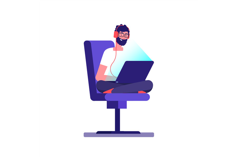 young-freelancer-programmer-coding-with-laptop-vector-geek-character