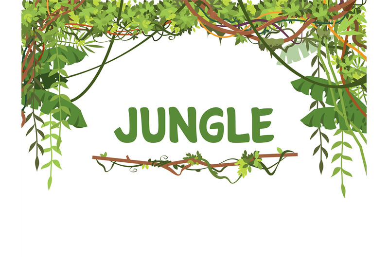 jungle-exotic-leaves-and-lianes-vector-background