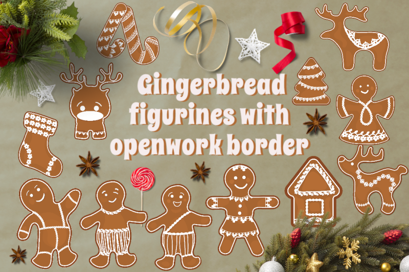 gingerbread-figurines-with-openwork-border