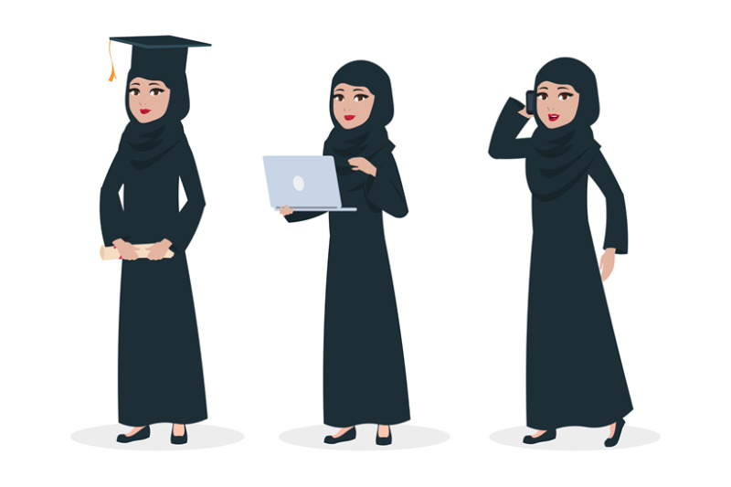 modern-arab-woman-vector-character-muslim-woman-graduate-and-business