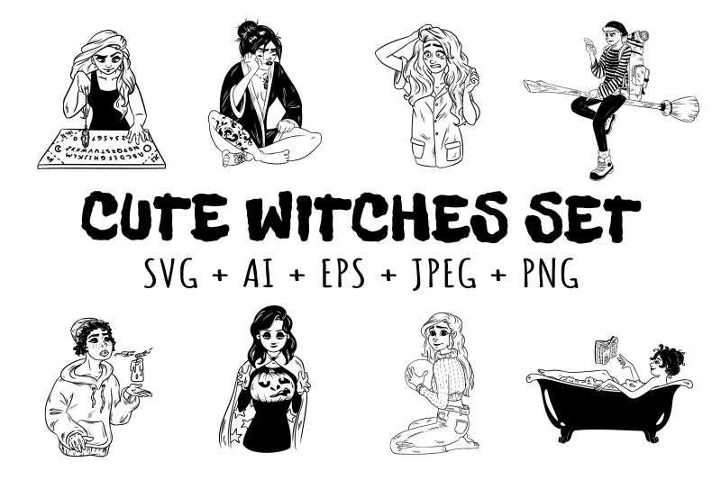 cute-witches-set