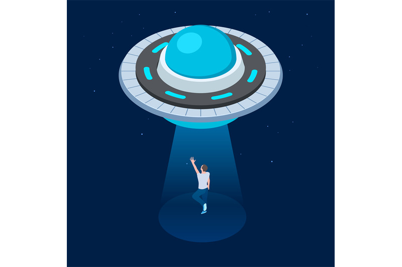 vector-aliens-abduct-man-ufo-flying-spaceship-isometric-design-ufo-k