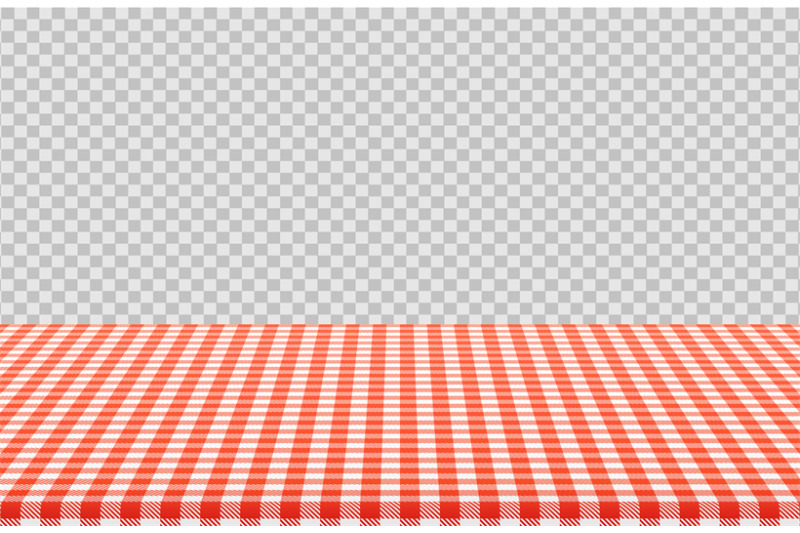 vector-picnic-table-with-red-checkered-pattern-of-linen-tablecloth-iso