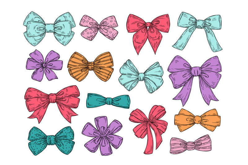 color-bows-sketch-fashion-tie-bow-accessories-hand-drawn-doodles-tied