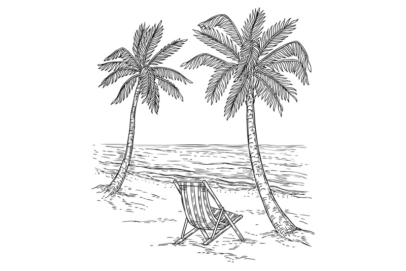 sketch-palm-tree-landscape-tropical-palm-beach-exotic-trees-and-sea